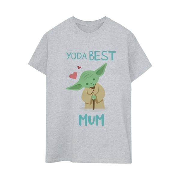 Star Wars Dam/Tjej Yoda - bästa mamma - pojkvänströja i bomull
