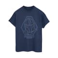 Miniatyrbild 1 av 3: Star Wars Dam/Lady The Mandalorian Outline Helm Diamond Boyfriend T-shirt i bomull