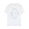 Miniatyrbild 1 av 3: Star Wars Dam/Lady The Mandalorian Outline Helm Diamond Boyfriend T-shirt i bomull