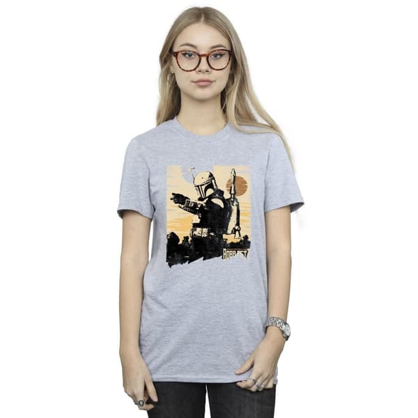 Star Wars Dam/Tjej - The Book Of Boba Fett Points Boyfriend-T-shirt i bomull