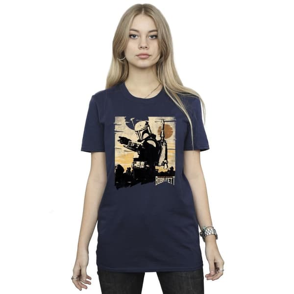 Star Wars Dam/Tjej - The Book Of Boba Fett Points Boyfriend-T-shirt i bomull