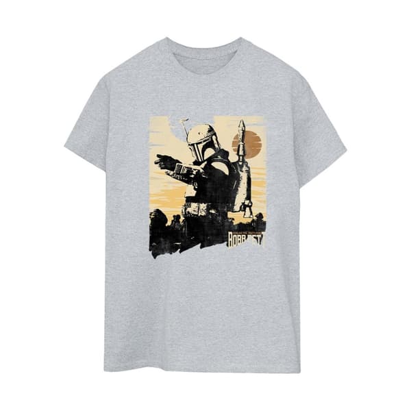 Star Wars Dam/Tjej - The Book Of Boba Fett Points Boyfriend-T-shirt i bomull
