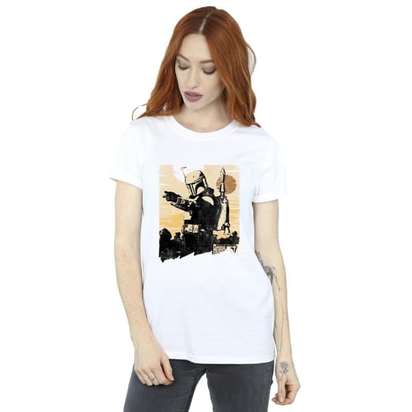Star Wars Dam/Tjej - The Book Of Boba Fett Points Boyfriend-T-shirt i bomull