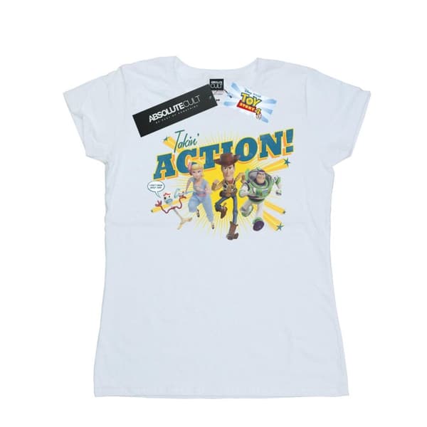 Disney Dam/Tjej Toy Story 4 Takin´ Action T-shirt i bomull White M
