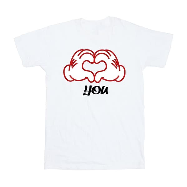 Disney Mens Musse Pigg Love You Hands T-shirt