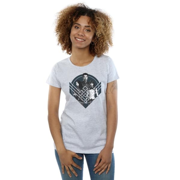 Marvel Womens/Ladies Shang-Chi And The Legend Of The Ten Rings Group Pose Crest Cotton T-Shirt