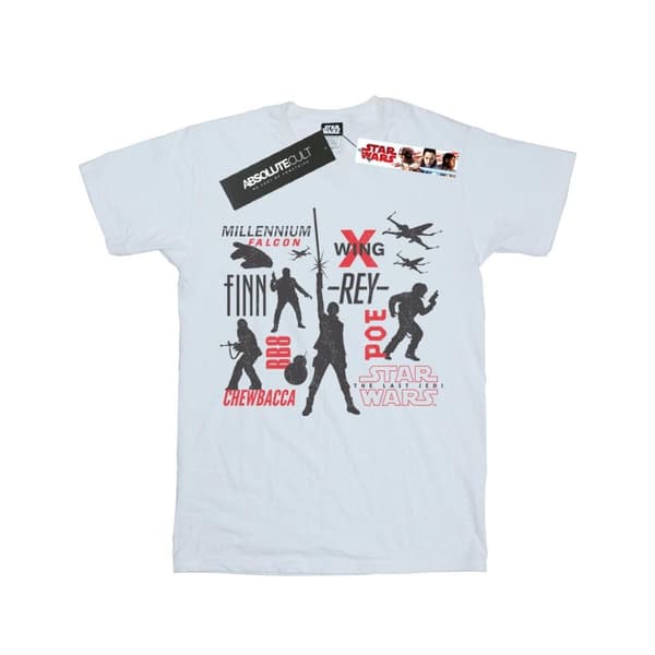 Star Wars Den sista Jedi-riddaren Rebellion Silhouettes T-shirt i bomull för flickor White 5-6 Years