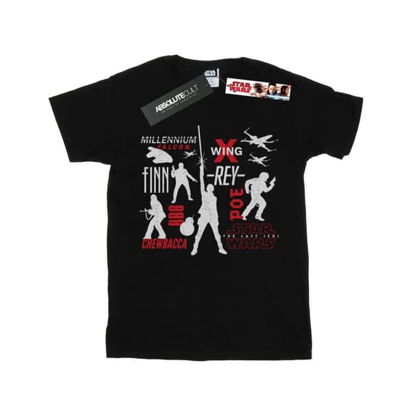 Star Wars Girls The Last Jedi Rebellion Silhouettes Cotton T-Shirt