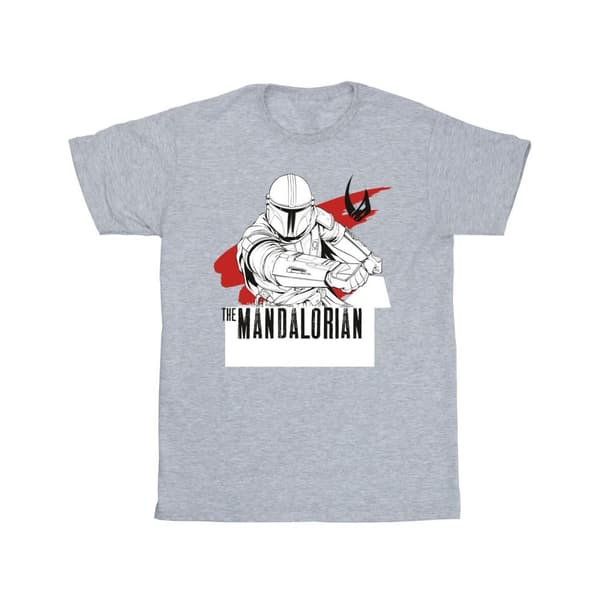 Star Wars Mandalorian Mando skjuter T-shirt i bomull för flickor