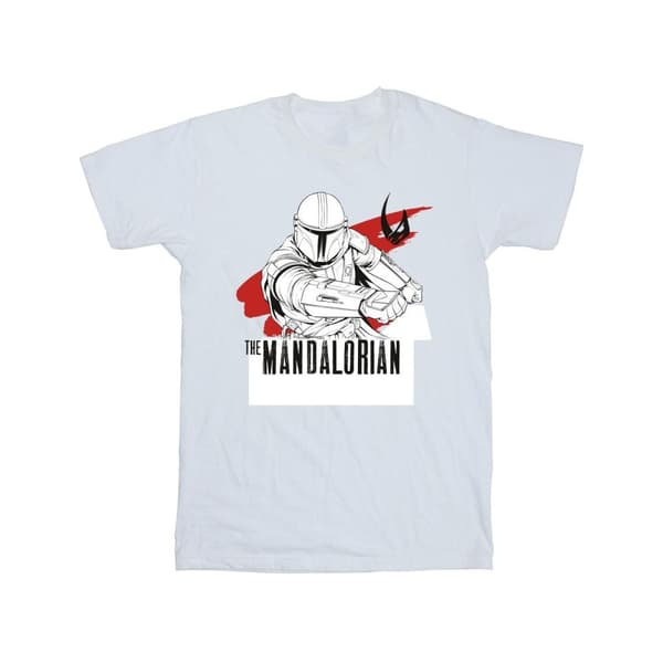 Star Wars Mandalorian Mando skjuter T-shirt i bomull för flickor