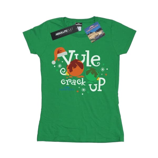 National Lampoon´s Christmas Vacation Womens/Ladies Yule Crack Up Cotton T-Shirt