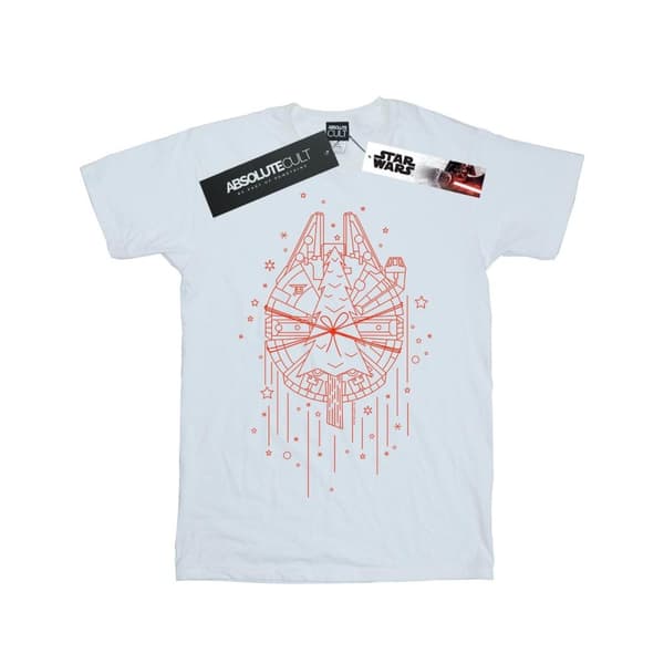 Star Wars Millennium Falcon - T-shirt i bomull med julgransleverans för flickor