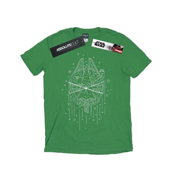 Star Wars Millennium Falcon - T-shirt i bomull med julgransleverans för flickor