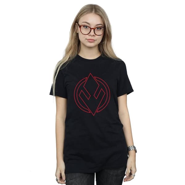 Star Wars Womens/Ladies The Rise Of Skywalker Sith Order Insignia Cotton Boyfriend T-Shirt