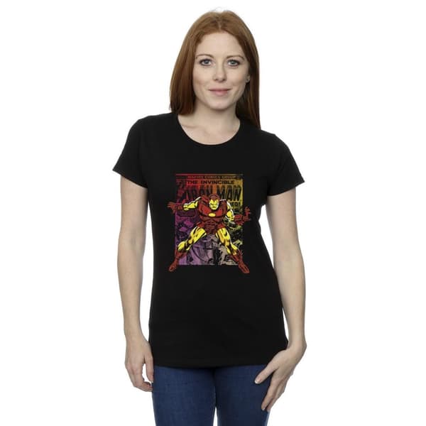 Marvel Womens/Ladies Iron Man Gradient Comic Cotton T-Shirt