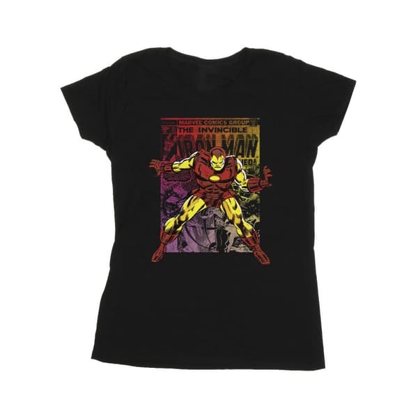 Marvel Womens/Ladies Iron Man Gradient Comic Cotton T-Shirt
