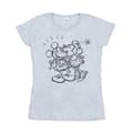 Miniatyrbillede 1 af 5: Disney Womens/Ladies Mickey And Minnie Mouse Kiss Sketch Cotton T-Shirt