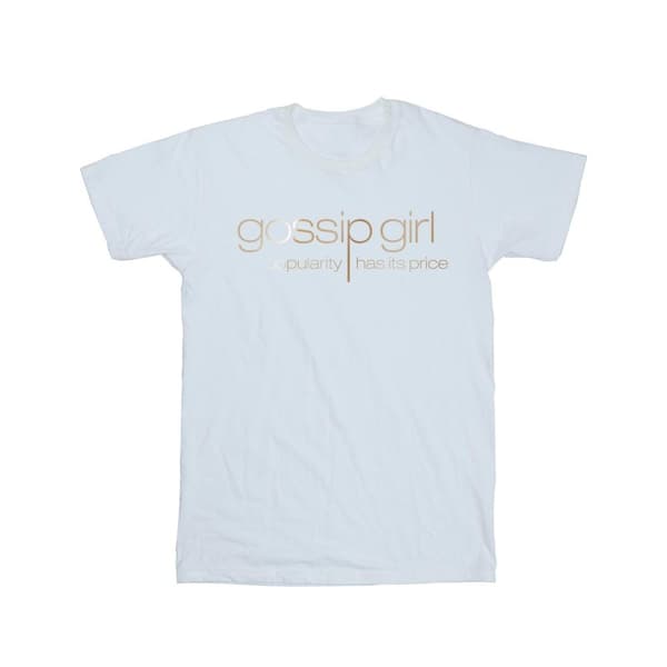 Gossip Girl Dam/Tjej - Boyfriend-t-shirt i bomull med guldlogga