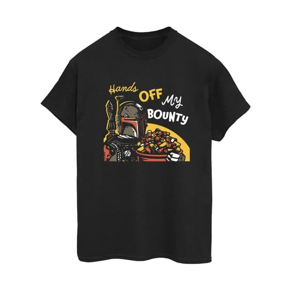 Star Wars Womens/Ladies Boba Fett Hands Off My Bounty Cotton Boyfriend T-Shirt
