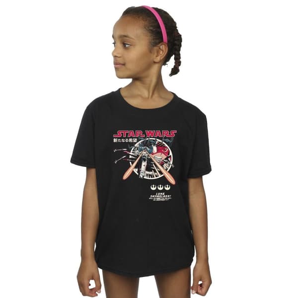 Star Wars Girls Classic Luke Manga Cotton T-Shirt