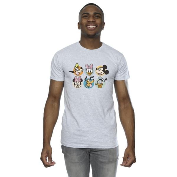 Disney Mens Mickey Mouse And Friends Faces T-Shirt
