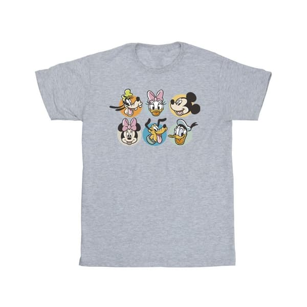 Disney Mens Mickey Mouse And Friends Faces T-Shirt