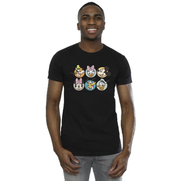 Disney Mens Mickey Mouse And Friends Faces T-Shirt