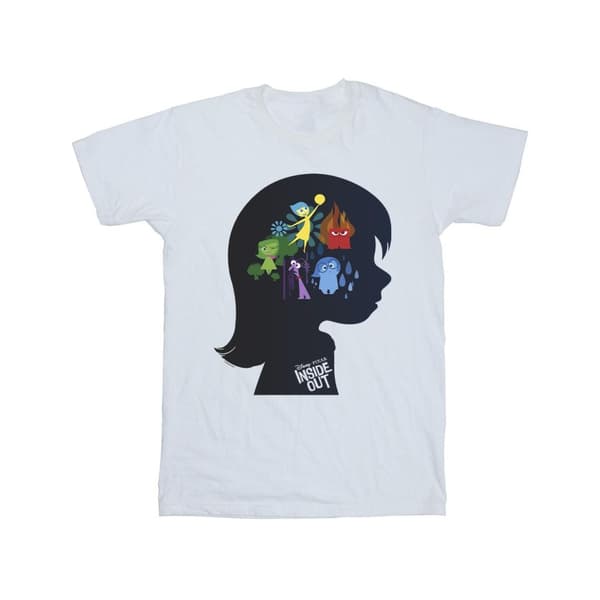 Disney T-shirt med silhuett av huvudet från Inside Out för pojkar White 7-8 Years