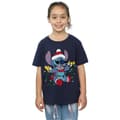 Miniatyrbild 2 av 3: Disney Lilo And Stitch - T-shirt i bomull med julljus för flickor