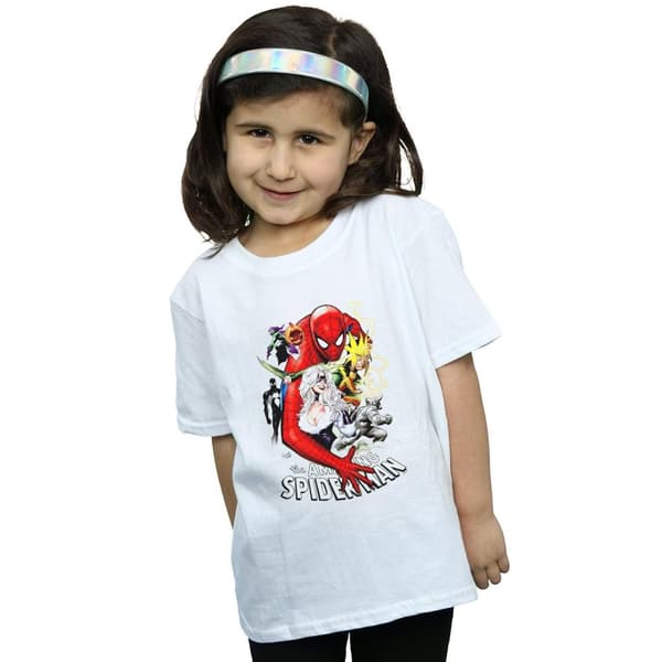 Marvel Girls Spider-Man Villains Cover Cotton T-Shirt