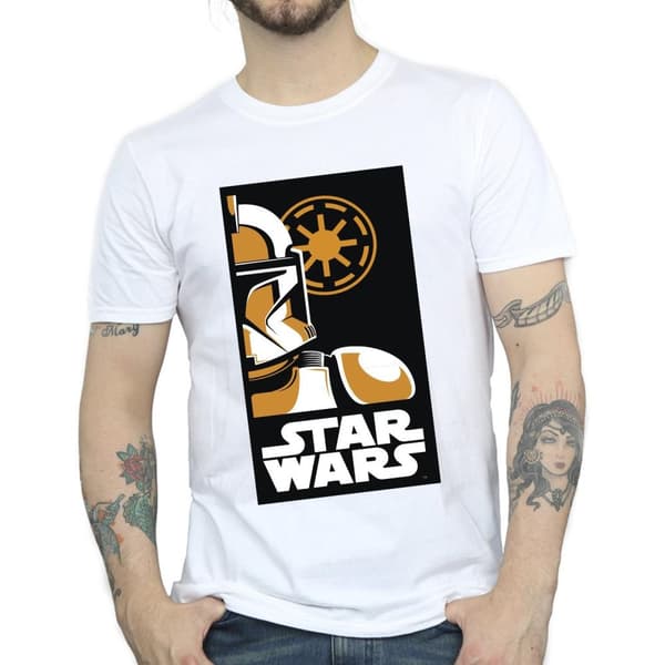 Star Wars Mens Stormtrooper Art Poster T-Shirt