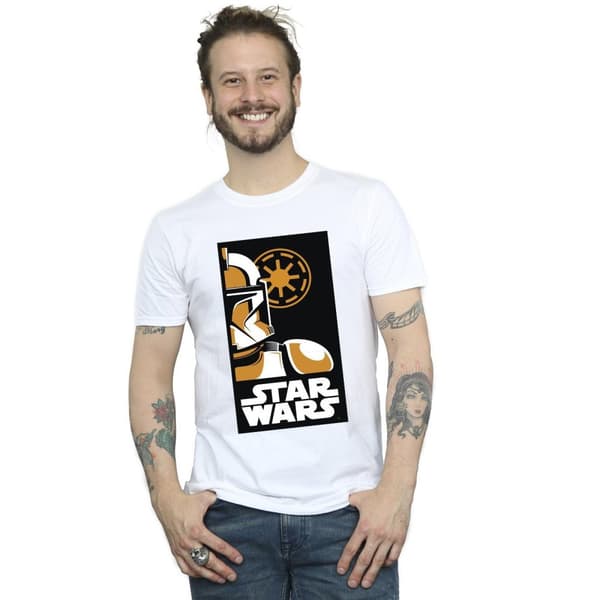 Star Wars Mens Stormtrooper Art Poster T-Shirt
