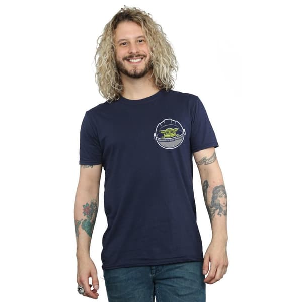 Star Wars Mens The Mandalorian The Child Drawn Breast Print T-Shirt