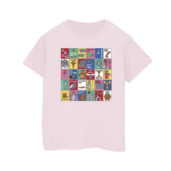 Tom And Jerry Dam/Tjej - Boyfriend-t-shirt i bomull med rutmönster