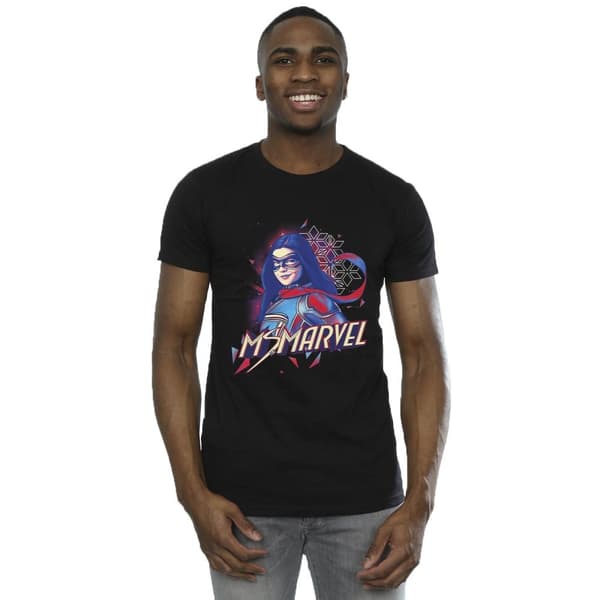Marvel Mens Ms Marvel Face Fade T-Shirt