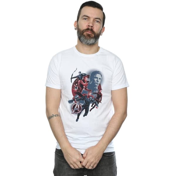 Marvel Mens Avengers Endgame Shield Team T-Shirt