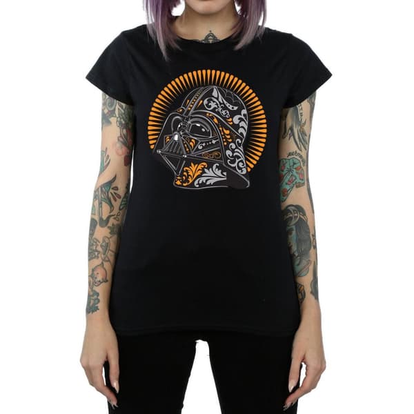 Star Wars Womens/Ladies Darth Vader Dia De Los Muertos Cotton T-Shirt