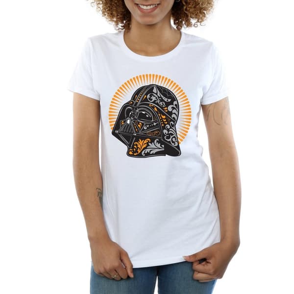 Star Wars Womens/Ladies Darth Vader Dia De Los Muertos Cotton T-Shirt