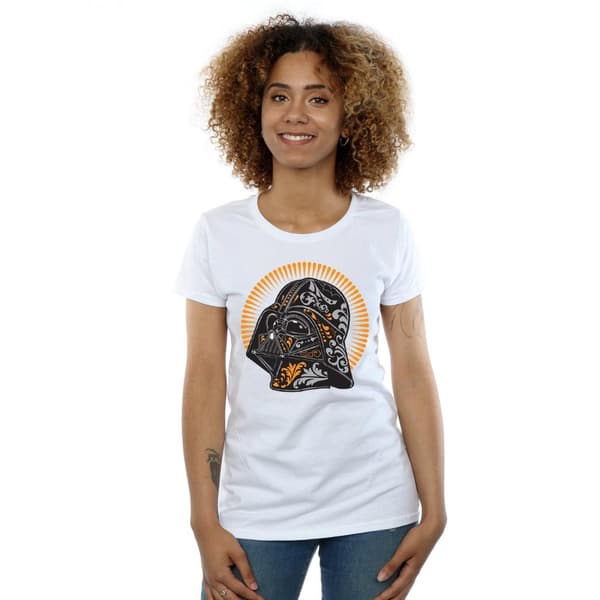 Star Wars Womens/Ladies Darth Vader Dia De Los Muertos Cotton T-Shirt