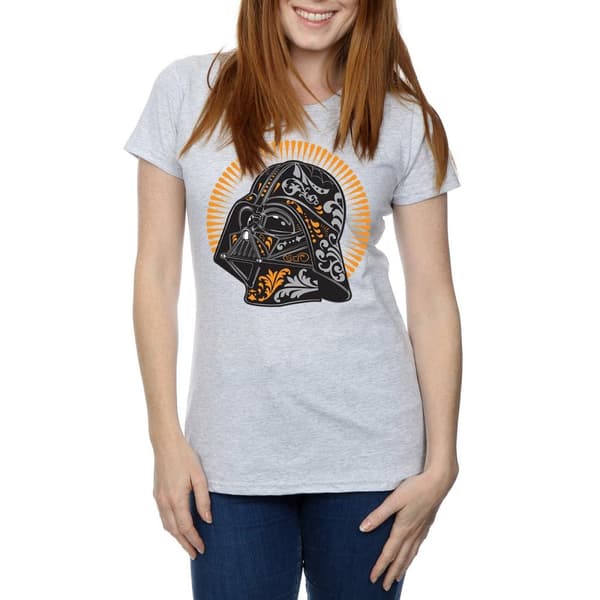 Star Wars Womens/Ladies Darth Vader Dia De Los Muertos Cotton T-Shirt