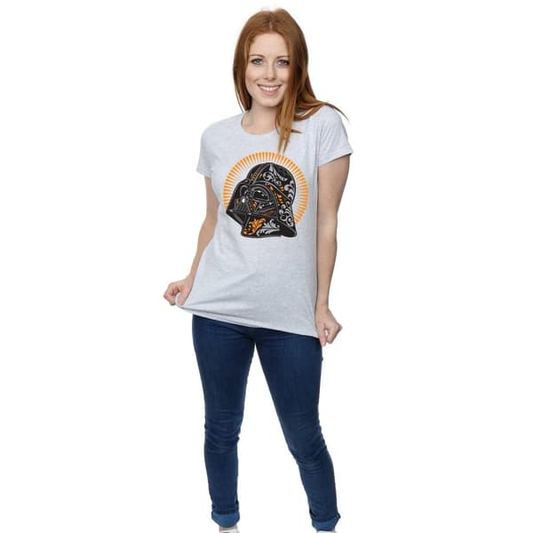 Star Wars Womens/Ladies Darth Vader Dia De Los Muertos Cotton T-Shirt