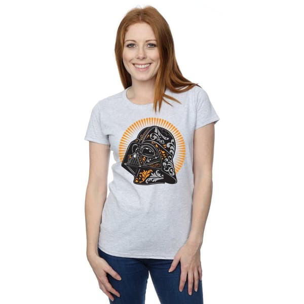 Star Wars Womens/Ladies Darth Vader Dia De Los Muertos Cotton T-Shirt