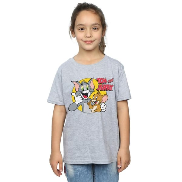 Tom And Jerry T-shirt i bomull med tummen upp för flickor