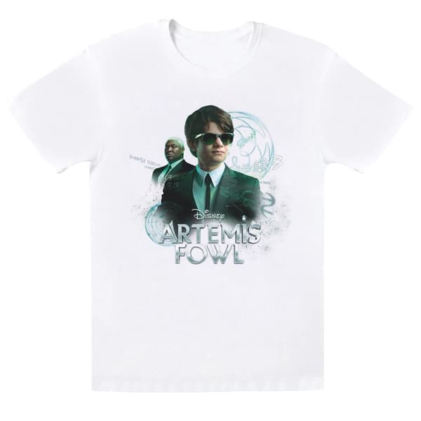 Disney Artemis Fowl Butler Poster T-shirt i bomull för flickor White 5-6 Years