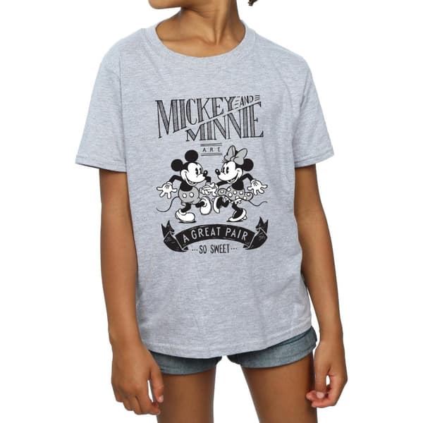 Disney T-shirt i bomull för flickor - Musse Pigg och Mimmi Pigg