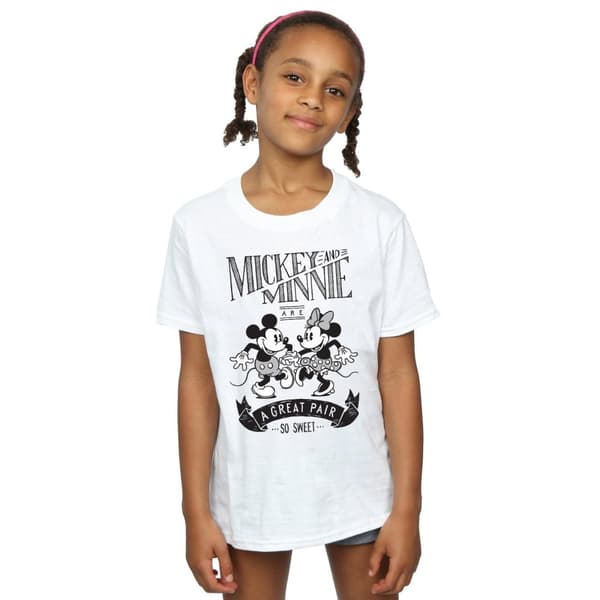 Disney T-shirt i bomull för flickor - Musse Pigg och Mimmi Pigg