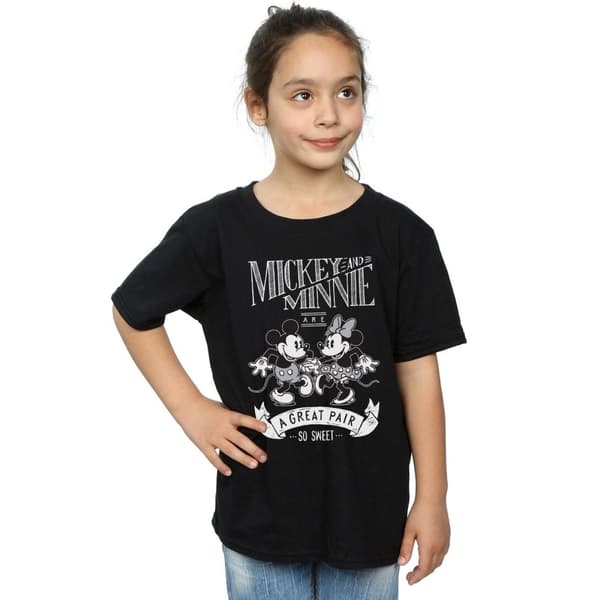 Disney T-shirt i bomull för flickor - Musse Pigg och Mimmi Pigg