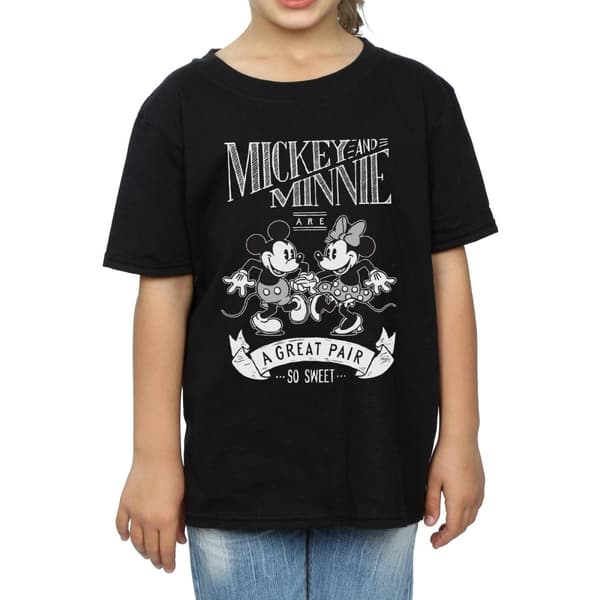 Disney T-shirt i bomull för flickor - Musse Pigg och Mimmi Pigg