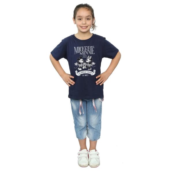 Disney T-shirt i bomull för flickor - Musse Pigg och Mimmi Pigg