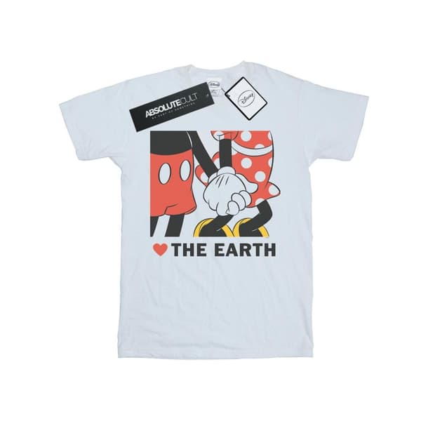 Disney Mens Musse Pigg Hjärta Jorden T-shirt
